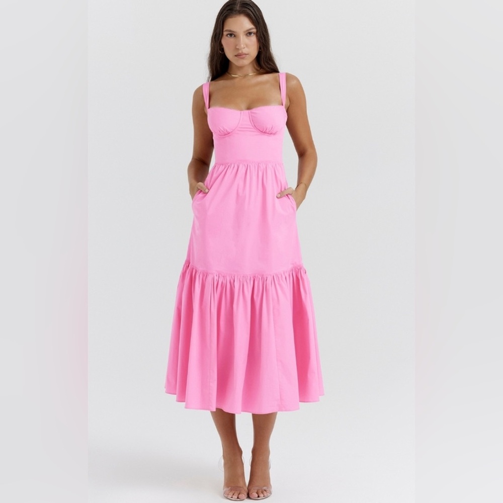House of CB Pink Midi Dress